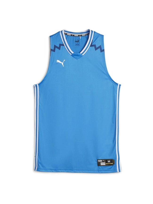 Maillot de basketball adulte bleu Puma Hoops
