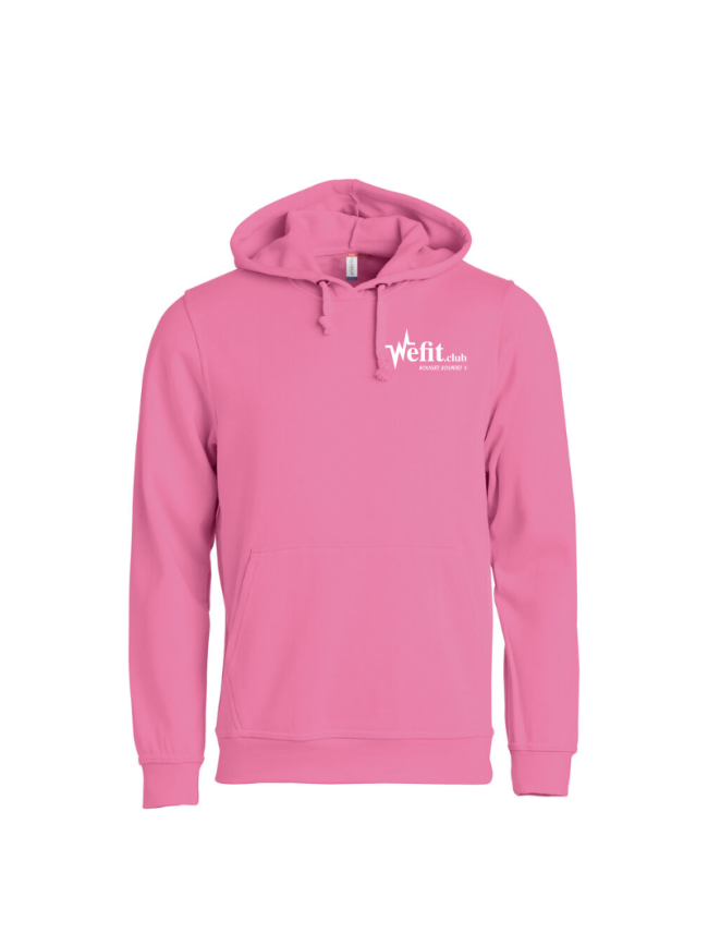 Sweat capuche adulte rose Clique Basic