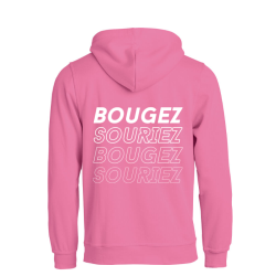 Sweat capuche adulte rose Clique Basic