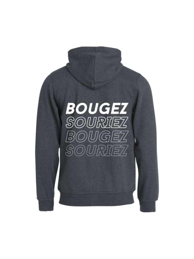 Veste capuche adulte gris anthracite Clique Basic