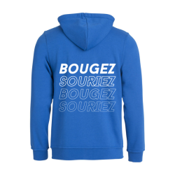 Veste capuche adulte bleu Clique Basic