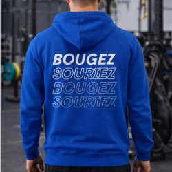 Sweat capuche adulte bleu Clique Basic