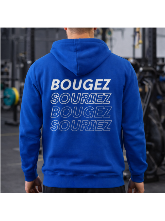 Sweat capuche adulte bleu Clique Basic