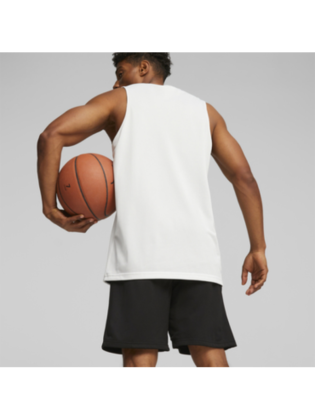 Maillot mixte adulte noir/blanc Puma Hoops Reverse