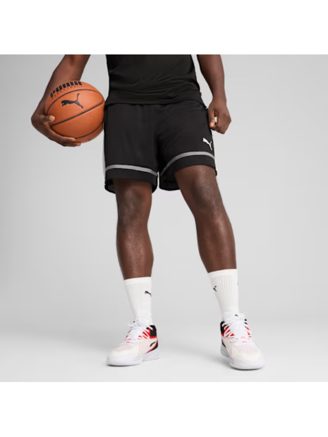 Short basketball mixte noir adulte Puma The All Jaws