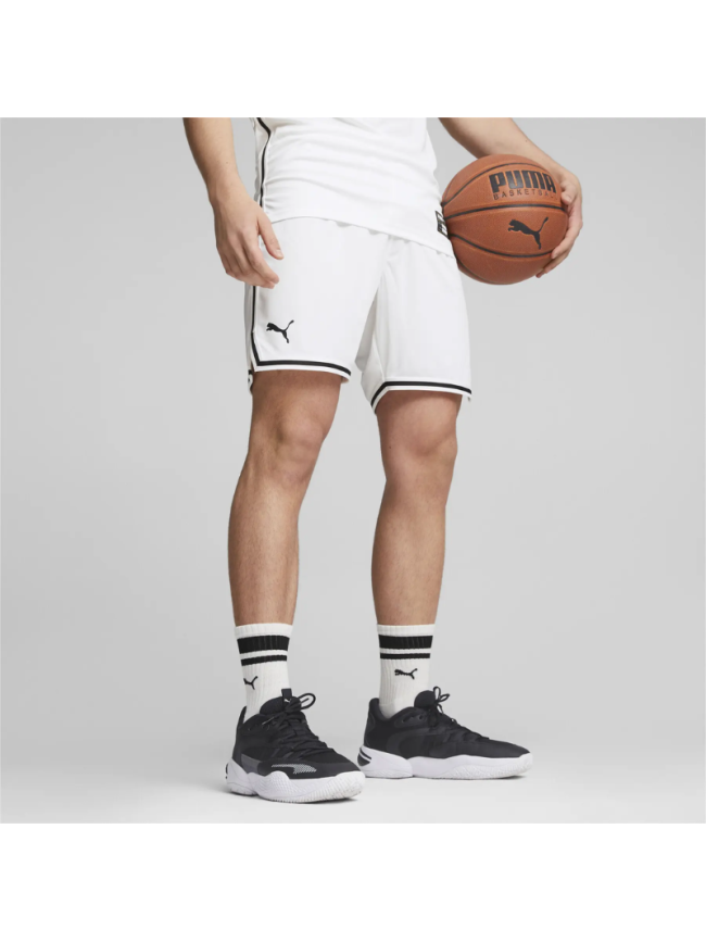 Short basketball adulte blanc Puma Hoops