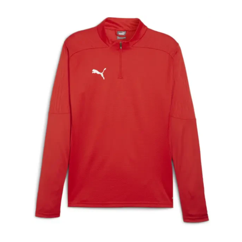 Sweat 1/2 zip training adulte rouge Puma Teamfinal