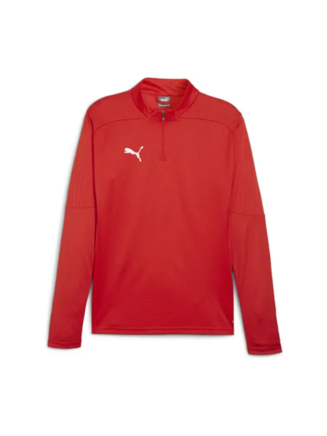 Sweat 1/2 zip training adulte rouge Puma Teamfinal