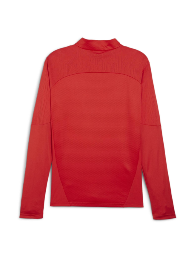 Sweat 1/2 zip training adulte rouge Puma Teamfinal