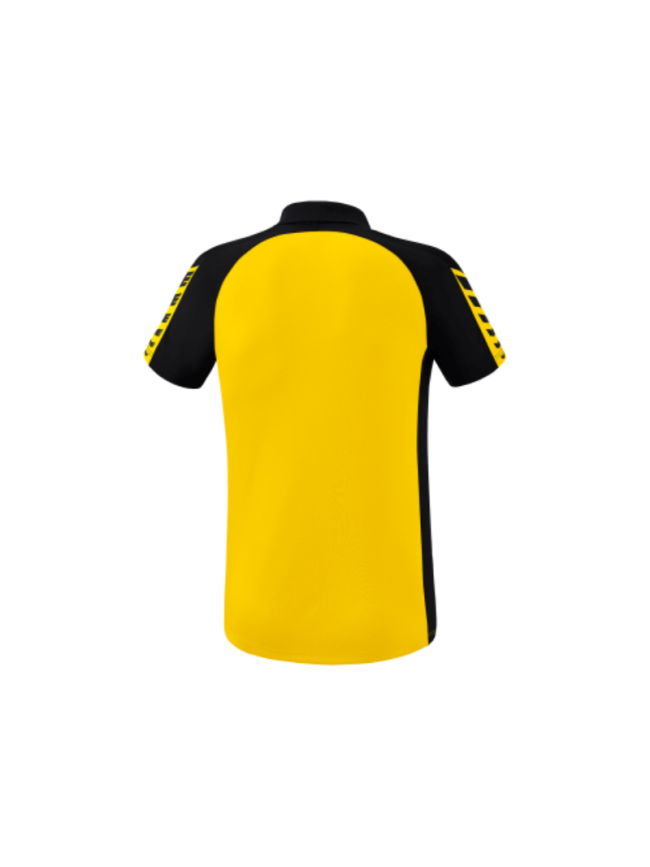Polo adulte noir jaune Erima Six Wings