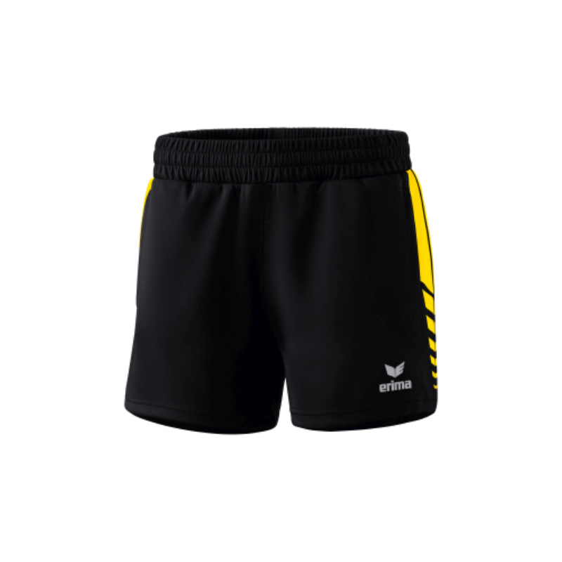 Short femme jaune noir Erima Worker Six Wings