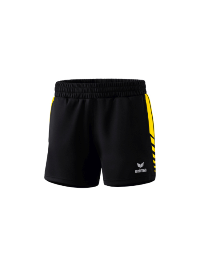 Short femme jaune noir Erima Worker Six Wings