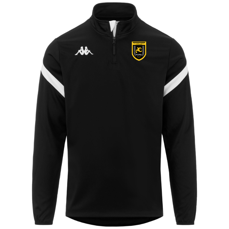 Sweat 1/2 zip enfant noir Kappa Dolvole