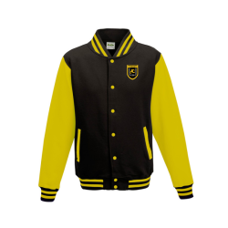 Sweat baseball adulte noir/jaune Varsity Jacket