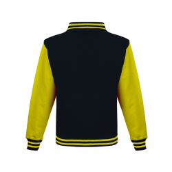 Sweat baseball adulte noir/jaune Varsity Jacket