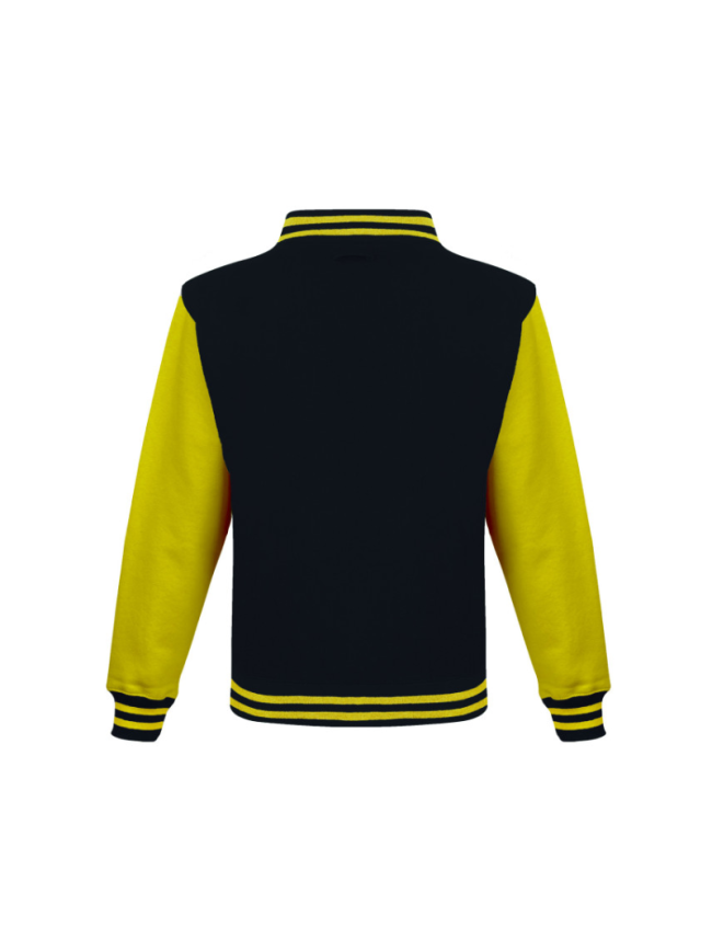 Sweat baseball adulte noir/jaune Varsity Jacket