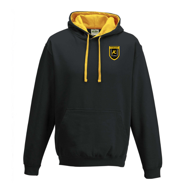 Sweat capuche adulte noir Just Hoods Varsity