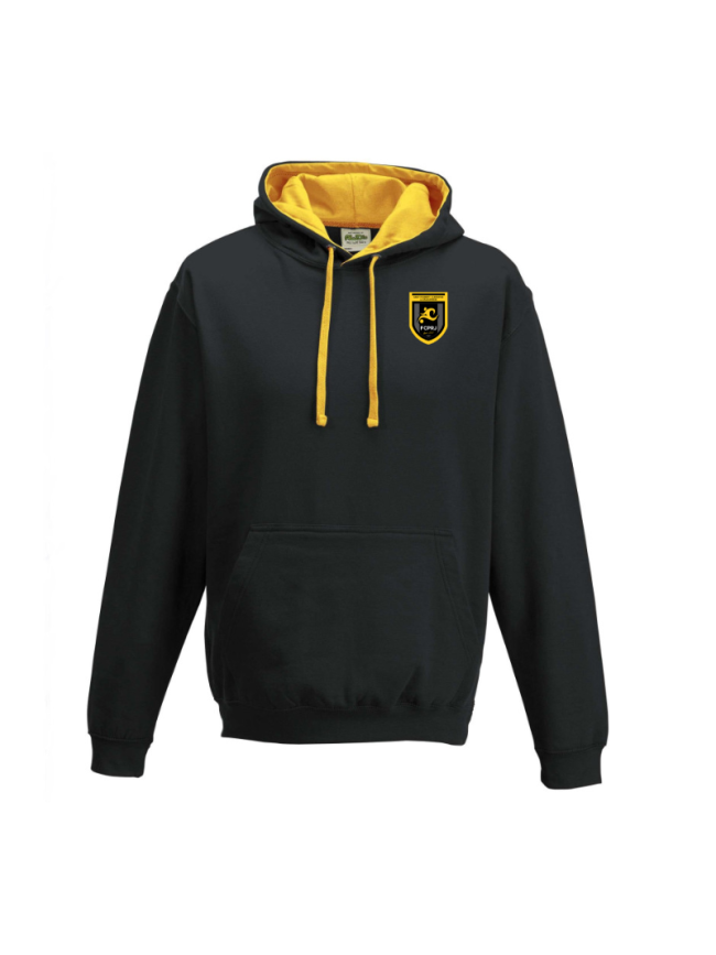 Sweat capuche enfant noir Just Hoods Varsity