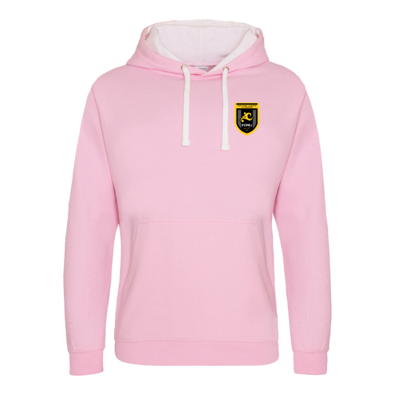 Sweat capuche adulte rose Just Hoods Varsity