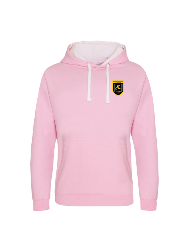 Sweat capuche adulte rose Just Hoods Varsity