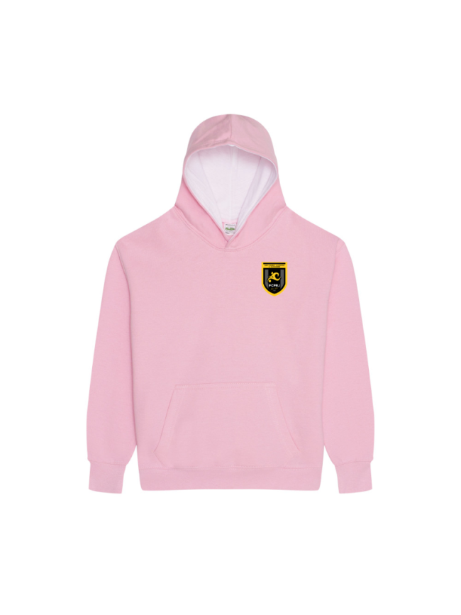 Sweat capuche enfant rose Just Hoods Varsity