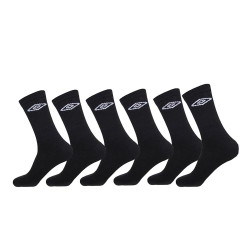x6 Paires Chaussettes noir homme Umbro Tennis