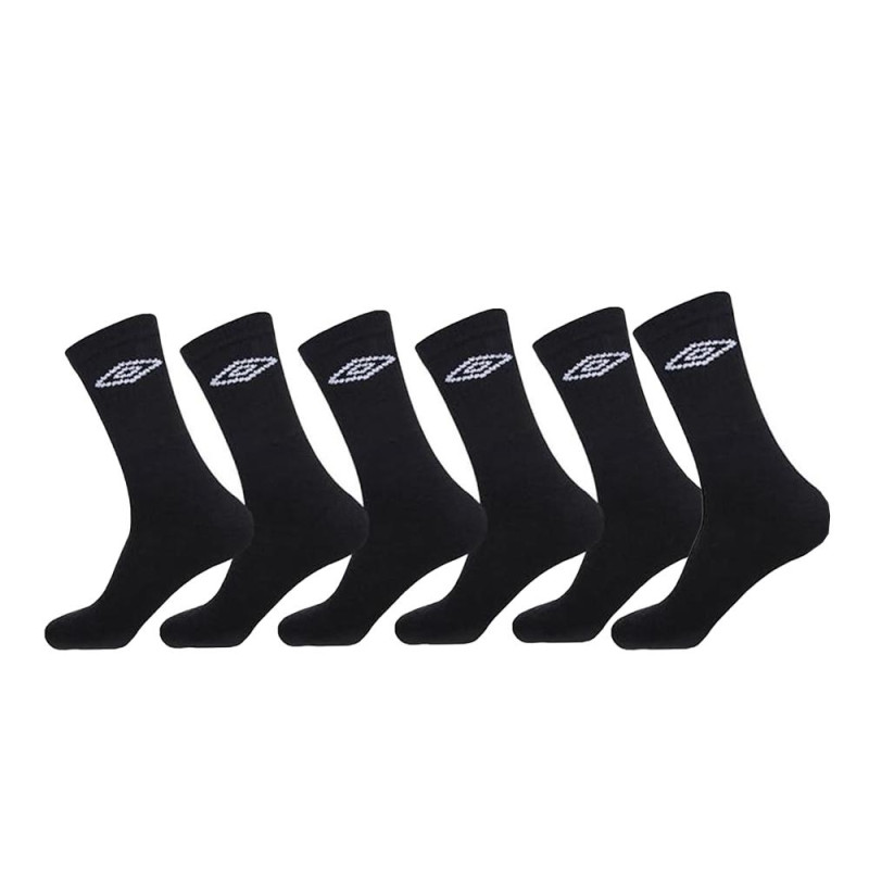 x6 Paires Chaussettes noir homme Umbro Tennis