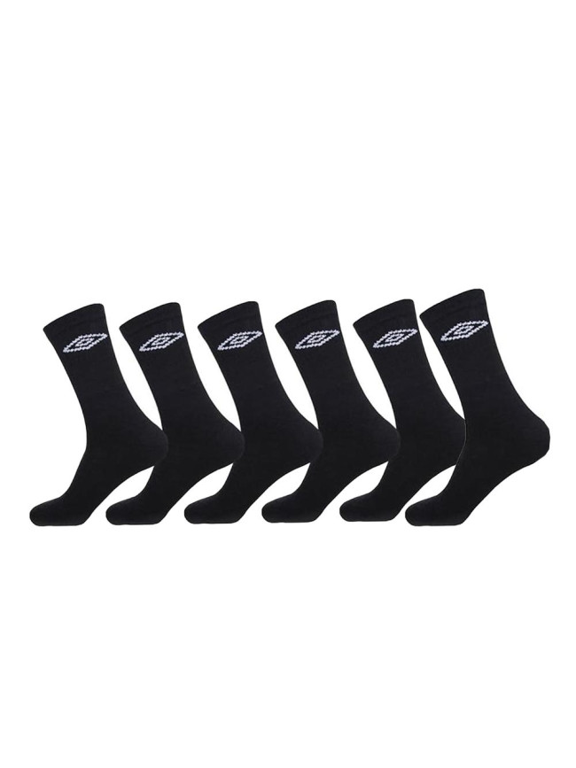 x6 Paires Chaussettes noir homme Umbro Tennis