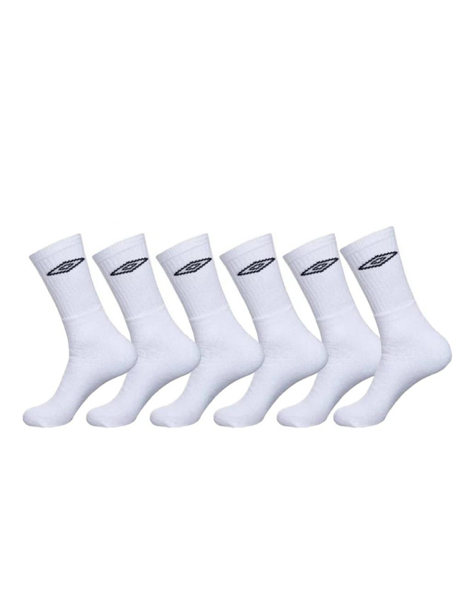 x6 Paires Chaussettes blanc homme Umbro Tennis