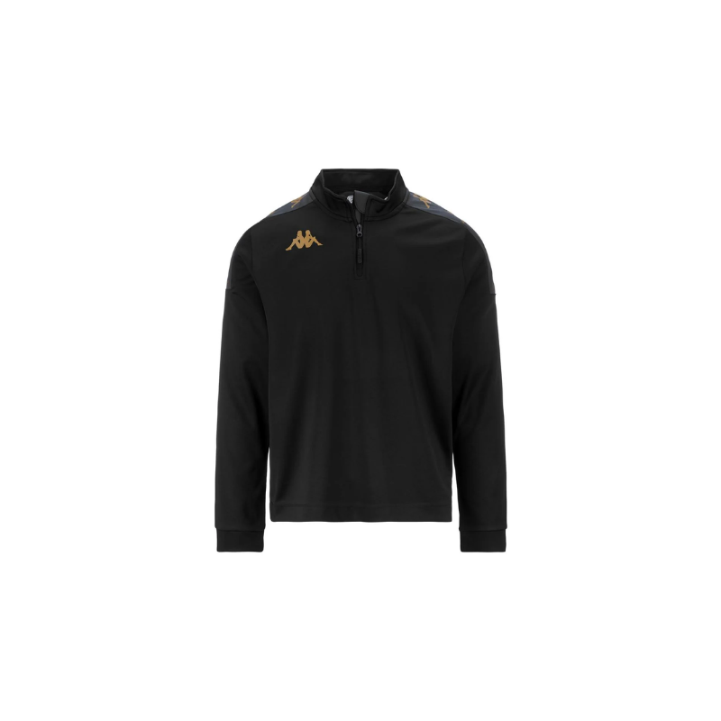 Sweat ½ zip adulte noir Kappa Gassolo