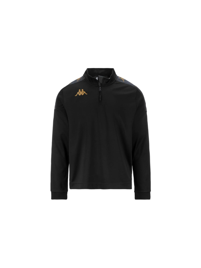 Sweat ½ zip adulte noir Kappa Gassolo