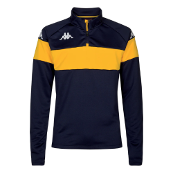 Sweat 1/2 zip marine/jaune adulte Kappa Dovare