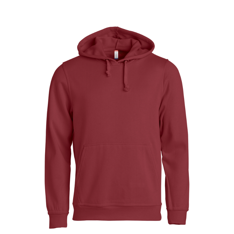 Sweat capuche adulte bordeaux Clique Basic