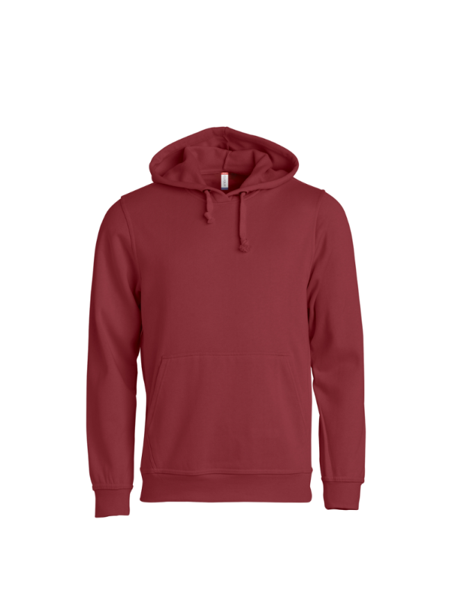 Sweat capuche adulte bordeaux Clique Basic