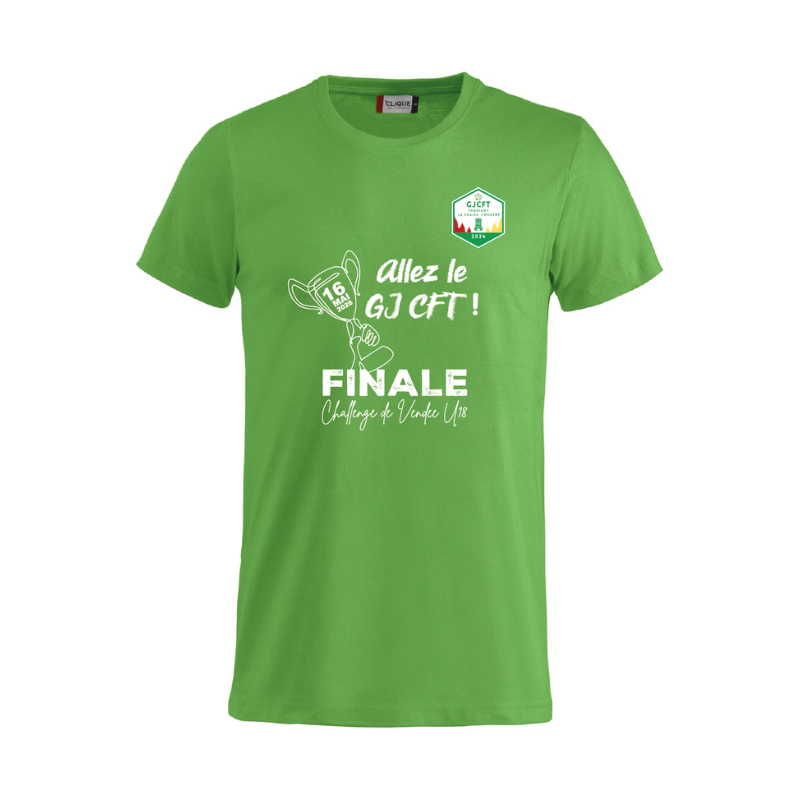 T-shirt enfant vert pomme Clique Basic FINALE U18
