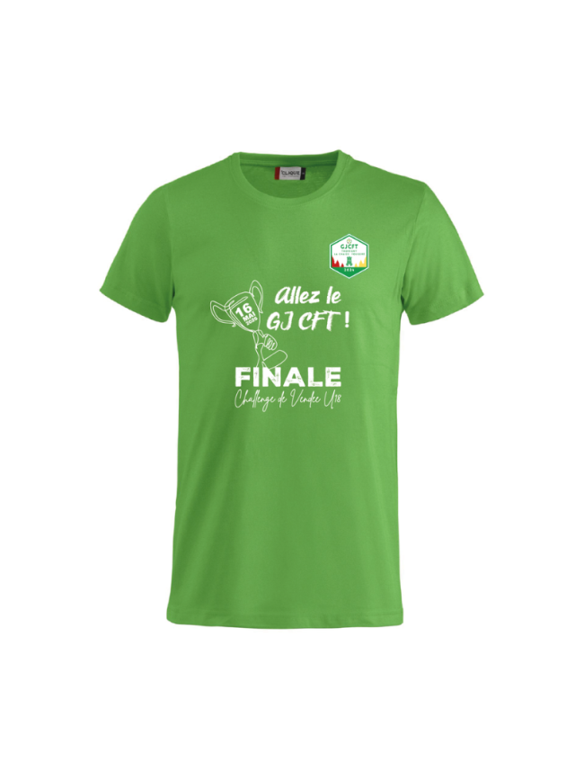T-shirt enfant vert pomme Clique Basic FINALE U18